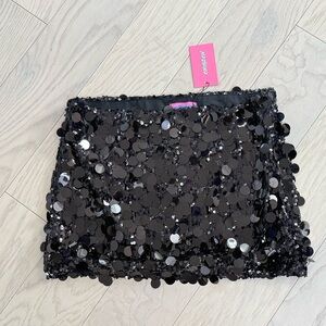 Edikted Black Sequin Mini Skirt / NWT